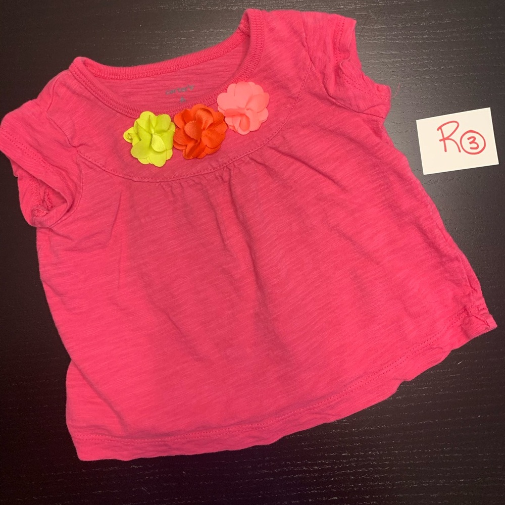 ⭐️5/$10.00⭐️ Carter’s 6m Flower Theme T-Shirt